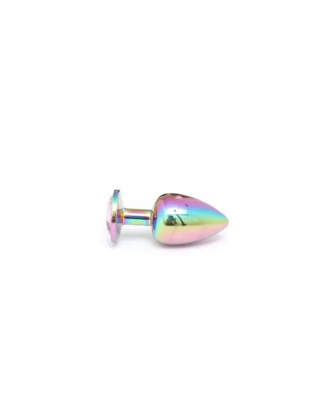 Plug anal metal tornasolado con joya medium | Infarta toys | Plugs