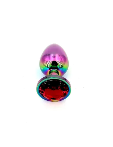 Plug anal metal tornasolado con joya medium | Infarta toys | Plugs