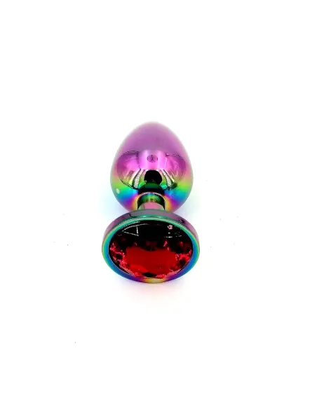 Plug anal metal tornasolado con joya medium | Infarta toys | Plugs