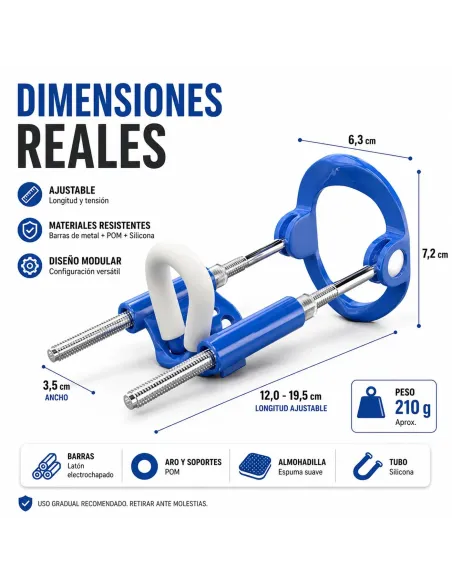 Extensor de pene standard realov talle l azul ajustable | Realov | Erectores y bombas de vacio