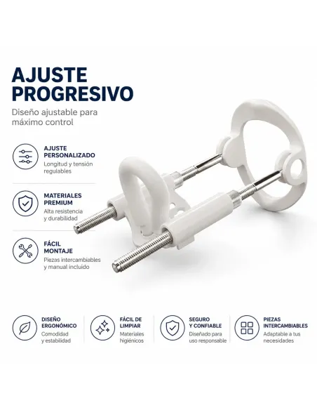Extensor de pene standard realov talle m blanco ajustable | Realov | Fundas y extensiones