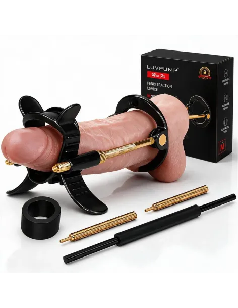 Extensor de pene hybrid realov talle m negro con correa de silicona | Realov | Fundas y extensiones
