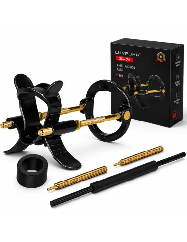 Extensor de pene hybrid realov talle m negro con correa de silicona | Realov | Fundas y extensiones