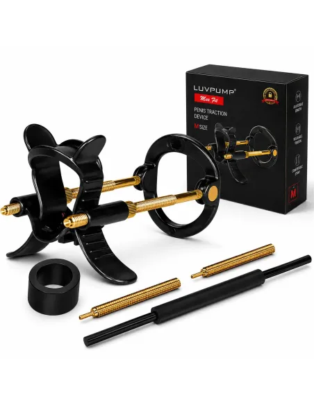 Extensor de pene hybrid realov talle m negro con correa de silicona | Realov | Fundas y extensiones
