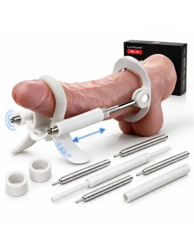 Extensor de pene luxury realov talle m blanco con kit de barras | Realov | Erectores y bombas de vacio