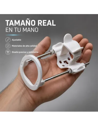 Extensor de pene luxury realov talle m blanco con kit de barras | Realov | Erectores y bombas de vacio