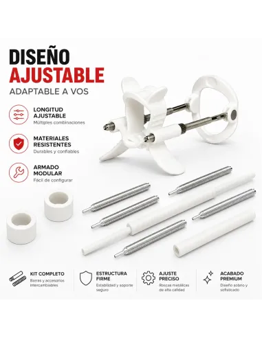 Extensor de pene luxury realov talle m blanco con kit de barras | Realov | Erectores y bombas de vacio