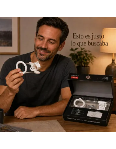 Extensor de pene luxury realov talle m blanco con kit de barras | Realov | Erectores y bombas de vacio