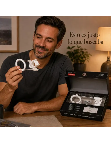 Extensor de pene luxury realov talle m blanco con kit de barras | Realov | Erectores y bombas de vacio