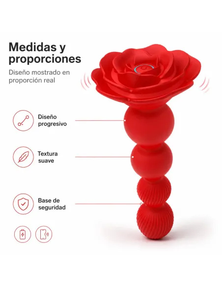 Plug anal vibrante y giratorio rosaline secwell con control remoto y app | Secwell | Vibradores
