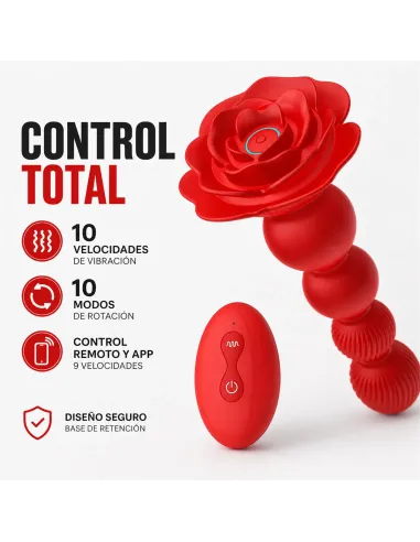 Plug anal vibrante y giratorio rosaline secwell con control remoto y app | Secwell | Vibradores