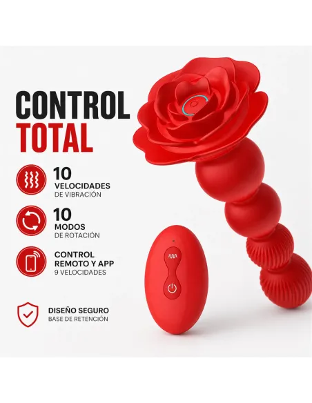 Plug anal vibrante y giratorio rosaline secwell con control remoto y app | Secwell | Vibradores