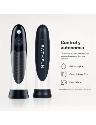 Bomba de vacío sumergible automática bathfun deepsea con display | Realov | Erectores y bombas de vacio