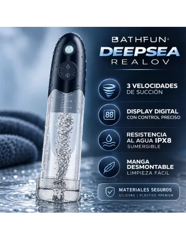 Bomba de vacío sumergible y masturbador bathfun deepsea | Realov | Erectores y bombas de vacio