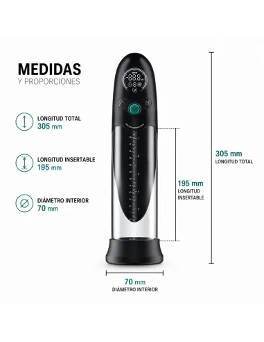 Bomba de vacío sumergible inteligente bathfun pro deepsea con manga maxfit | Realov | Erectores y bombas de vacio