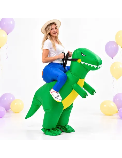 Disfraz de dinosaurio verde inflable fiestas 150-190cm | Infarta toys | Disfraces para fiestas