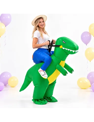 Disfraz de dinosaurio verde inflable fiestas 150-190cm | Infarta toys | Disfraces para fiestas