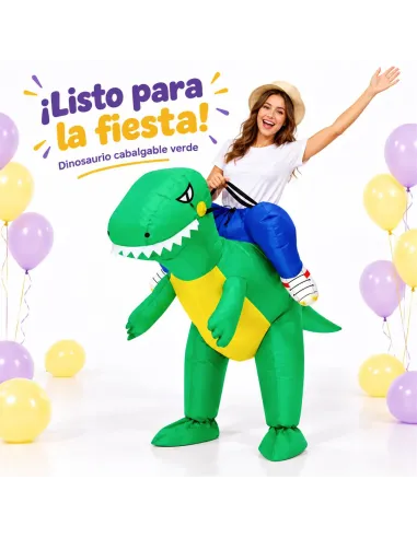 Disfraz de dinosaurio verde inflable fiestas 150-190cm | Infarta toys | Disfraces para fiestas