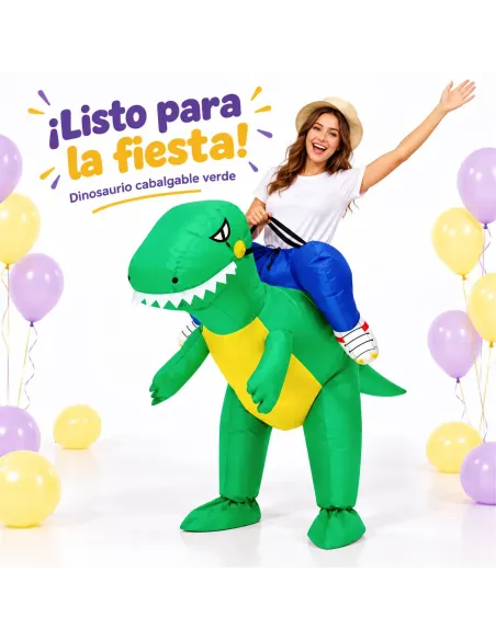 Disfraz de dinosaurio verde inflable fiestas 150-190cm | Infarta toys | Disfraces para fiestas