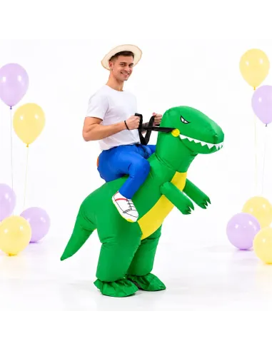 Disfraz de dinosaurio verde inflable fiestas 150-190cm | Infarta toys | Disfraces para fiestas