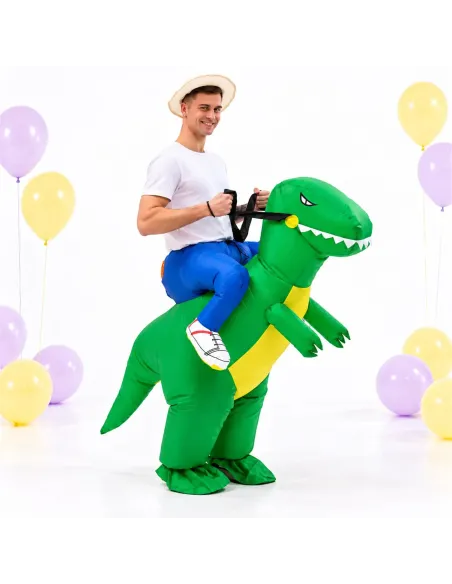 Disfraz de dinosaurio verde inflable fiestas 150-190cm | Infarta toys | Disfraces para fiestas