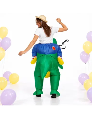 Disfraz de dinosaurio verde inflable fiestas 150-190cm | Infarta toys | Disfraces para fiestas