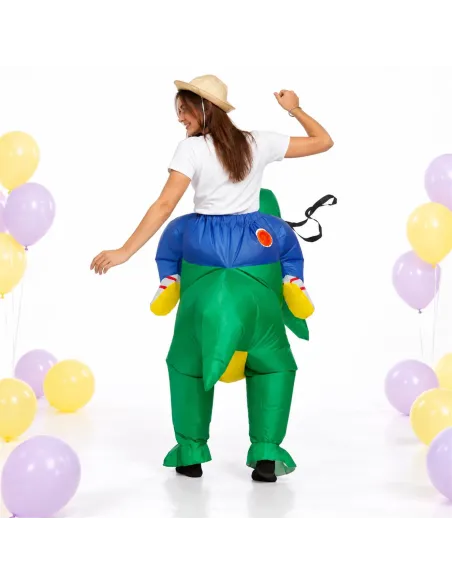 Disfraz de dinosaurio verde inflable fiestas 150-190cm | Infarta toys | Disfraces para fiestas