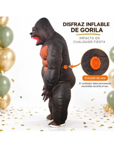 Disfraz de king kong inflable fiestas 150-190cm | Infarta toys | Disfraces para fiestas