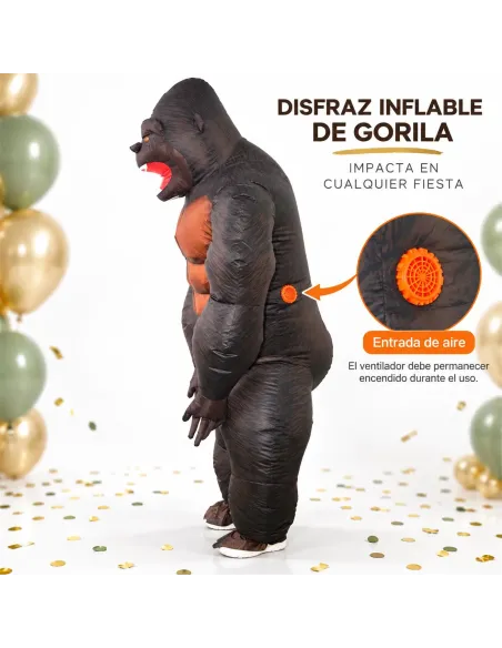 Disfraz de king kong inflable fiestas 150-190cm | Infarta toys | Disfraces para fiestas