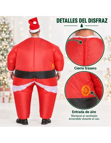 Disfraz de papa noel inflable fiestas 150-190cm | Infarta toys | Disfraces para fiestas