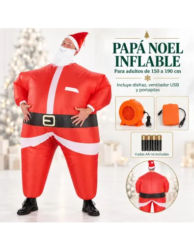 Disfraz de papa noel inflable fiestas 150-190cm | Infarta toys | Disfraces para fiestas
