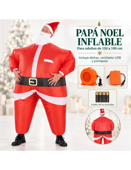Disfraz de papa noel inflable fiestas 150-190cm | Infarta toys | Disfraces para fiestas