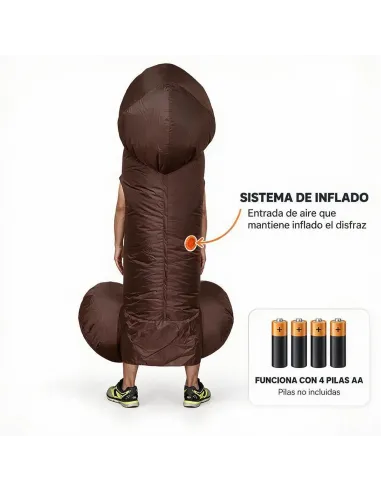 Disfraz de pene marron inflable fiestas 150-190cm | Infarta toys | Disfraces para fiestas