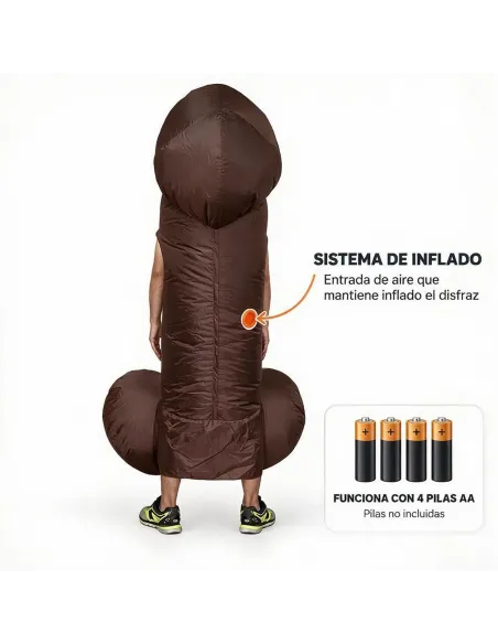 Disfraz de pene marron inflable fiestas 150-190cm | Infarta toys | Disfraces para fiestas