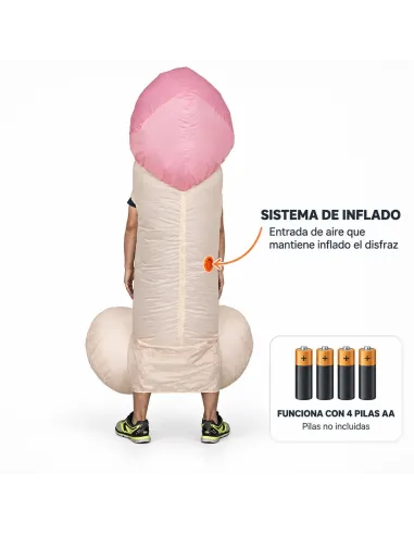 Disfraz de pene rosa inflable fiestas 150-190cm | Infarta toys | Disfraces para fiestas