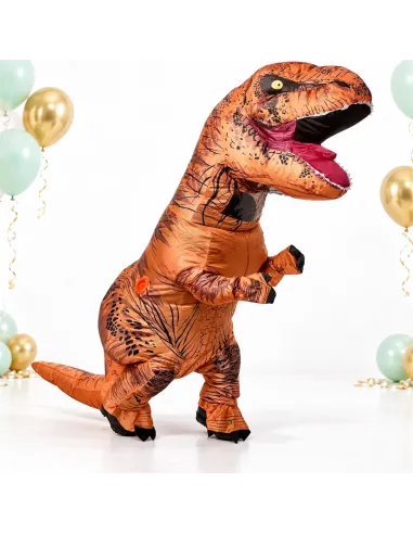 Disfraz de t-rex naranja inflable fiestas 150-190cm | Infarta toys | Disfraces para fiestas