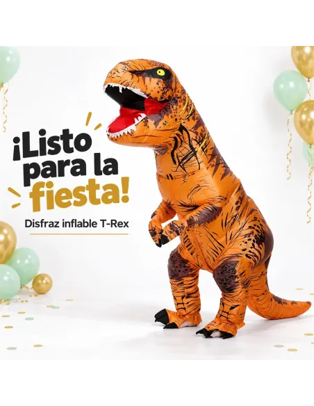 Disfraz de t-rex naranja inflable fiestas 150-190cm | Infarta toys | Disfraces para fiestas