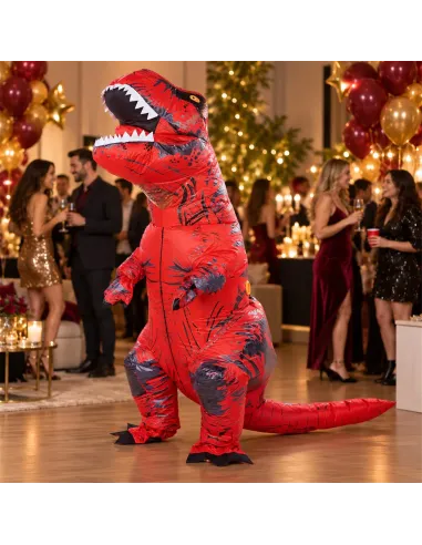Disfraz de t-rex rojo inflable fiestas 150-190cm | Infarta toys | Disfraces para fiestas