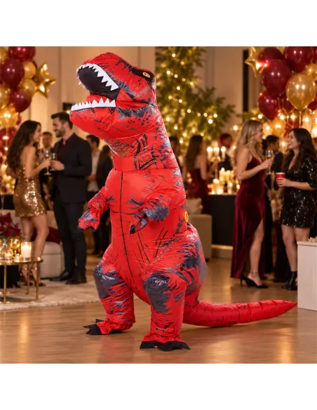 Disfraz de t-rex rojo inflable fiestas 150-190cm | Infarta toys | Disfraces para fiestas