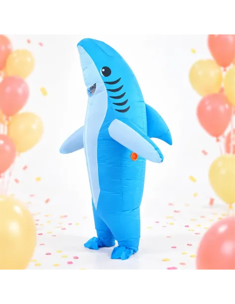 Disfraz de tiburon azul inflable fiestas 150-190cm | Infarta toys | Disfraces para fiestas
