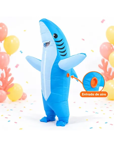 Disfraz de tiburon azul inflable fiestas 150-190cm | Infarta toys | Disfraces para fiestas