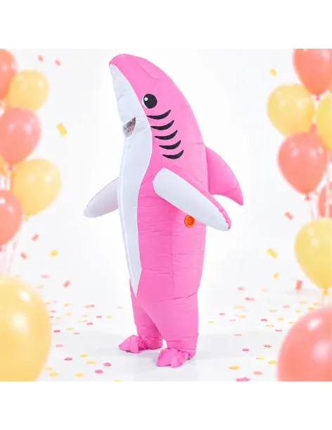 Disfraz de tiburon rosa inflable fiestas 150-190cm | Infarta toys | Disfraces para fiestas