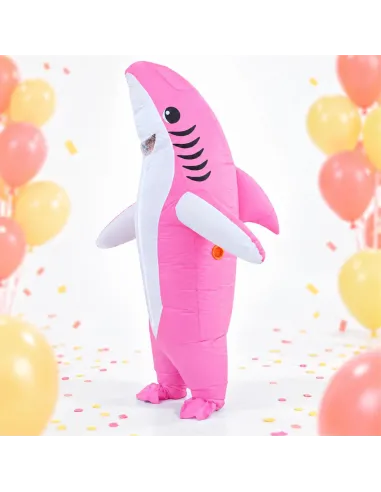 Disfraz de tiburon rosa inflable fiestas 150-190cm | Infarta toys | Disfraces para fiestas