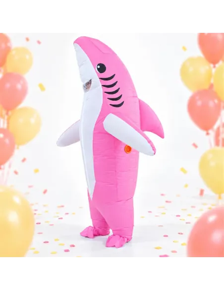 Disfraz de tiburon rosa inflable fiestas 150-190cm | Infarta toys | Disfraces para fiestas