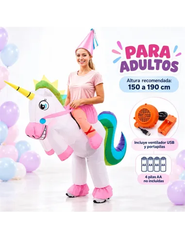 Disfraz de unicornio inflable fiestas 150-190cm | Infarta toys | Disfraces para fiestas