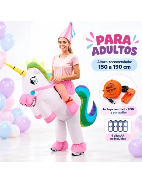 Disfraz de unicornio inflable fiestas 150-190cm | Infarta toys | Disfraces para fiestas