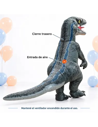 Disfraz de velociraptor inflable fiestas 150-190cm | Infarta toys | Disfraces para fiestas