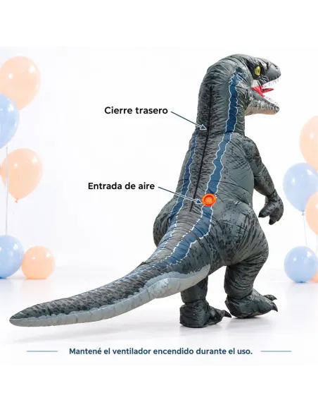 Disfraz de velociraptor inflable fiestas 150-190cm | Infarta toys | Disfraces para fiestas
