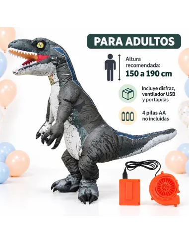 Disfraz de velociraptor inflable fiestas 150-190cm | Infarta toys | Disfraces para fiestas