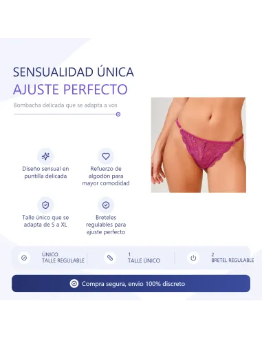 Bombacha spicy wine talle único - by sexitive | Sexitive | Tangas cola less
